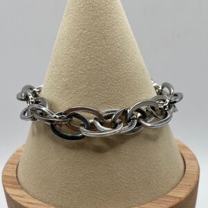 Stainless Steel Chunky Oval Link Curb Link Bracelet Minimaist Streetwear